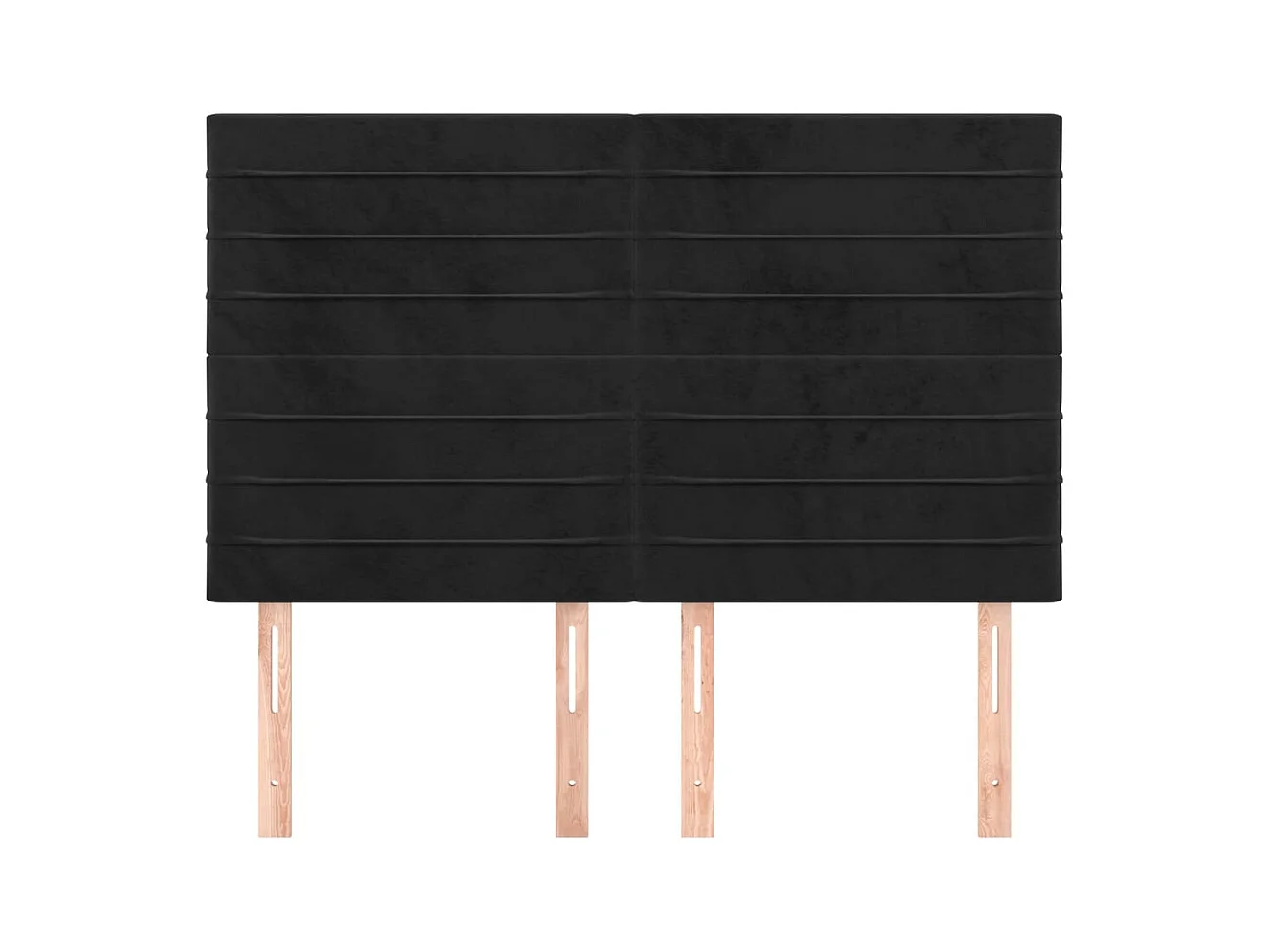 Têtes de lit 4 pcs Noir 72x5x78/88 cm Velours