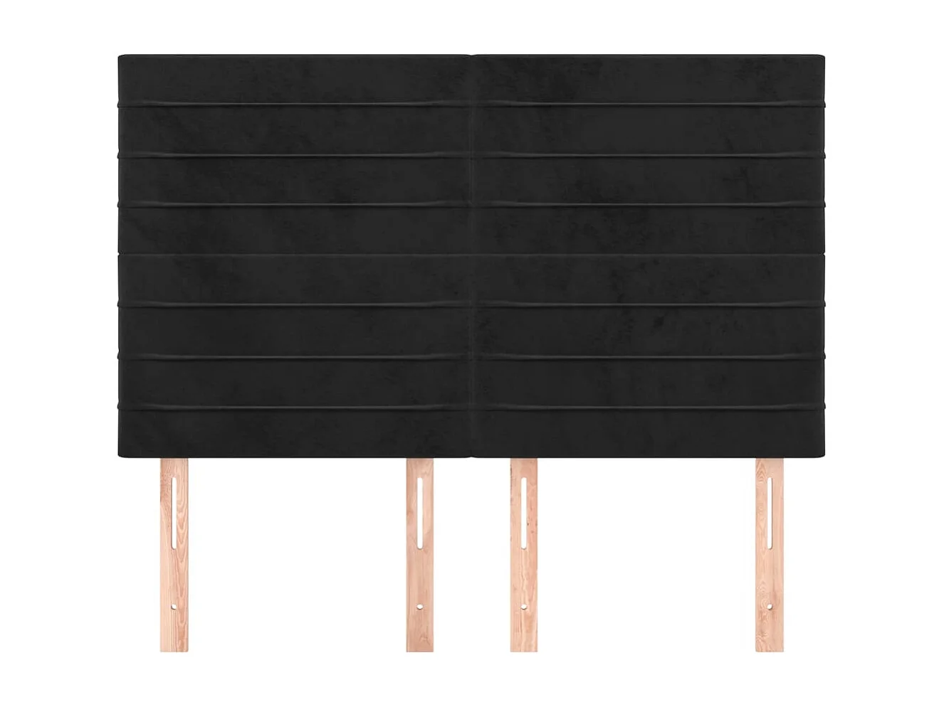 Hoofdborden 4 stuks Zwart 72x5x78/88 cm Fluweel