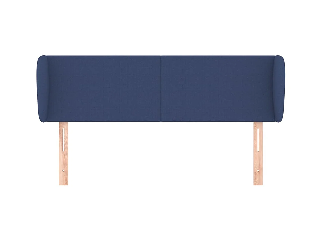 Kopfteil mit Flügeln Blau 147x23x78/88 cm Stoff