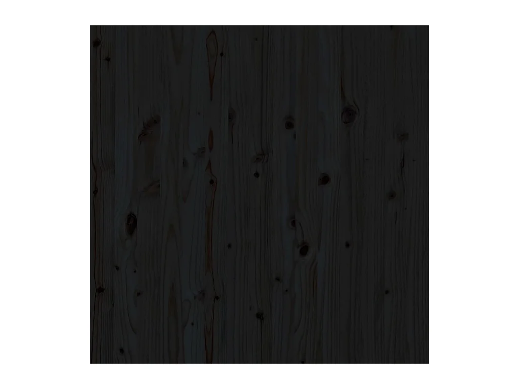 Wandhoofdbord Zwart 126x3x91,5 cm Massief grenenhout