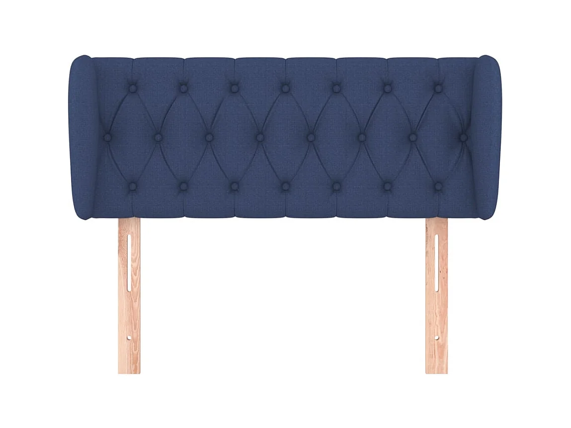 Hoofdbord met oren Blauw 103x23x78/88 cm Stof