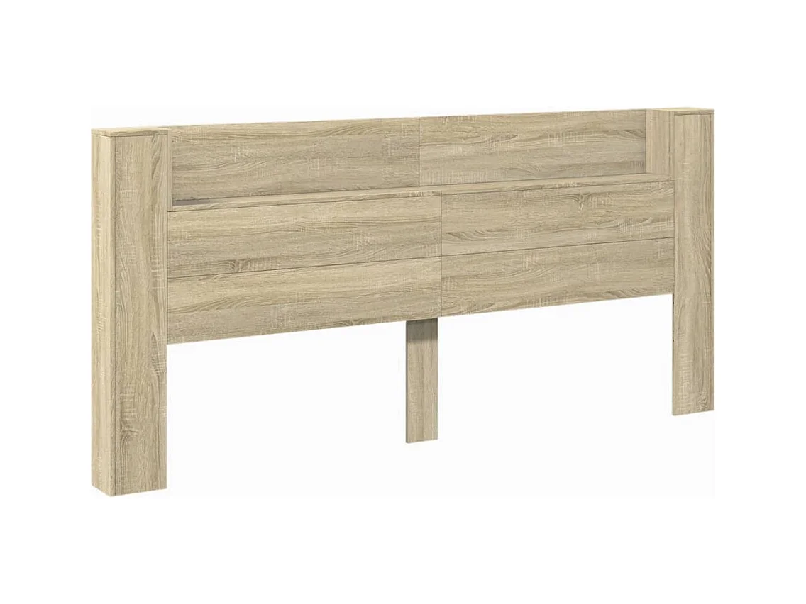 Hoofdbordkast met LED Sonoma eiken 220x16,5x103,5 cm