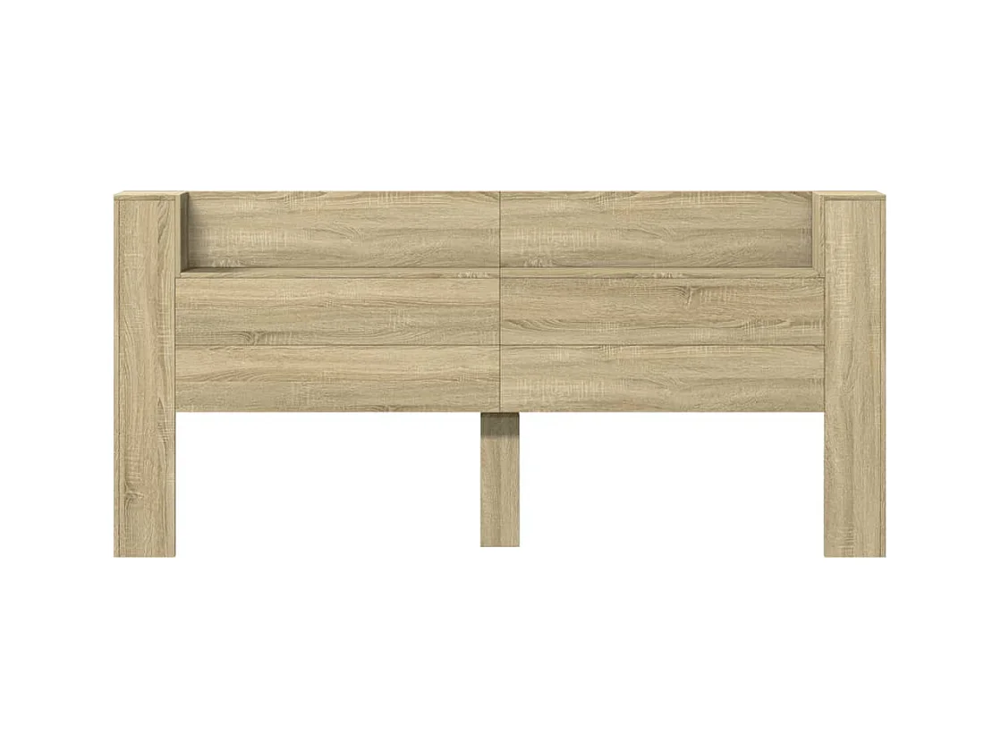 Hoofdbordkast met LED Sonoma eiken 220x16,5x103,5 cm