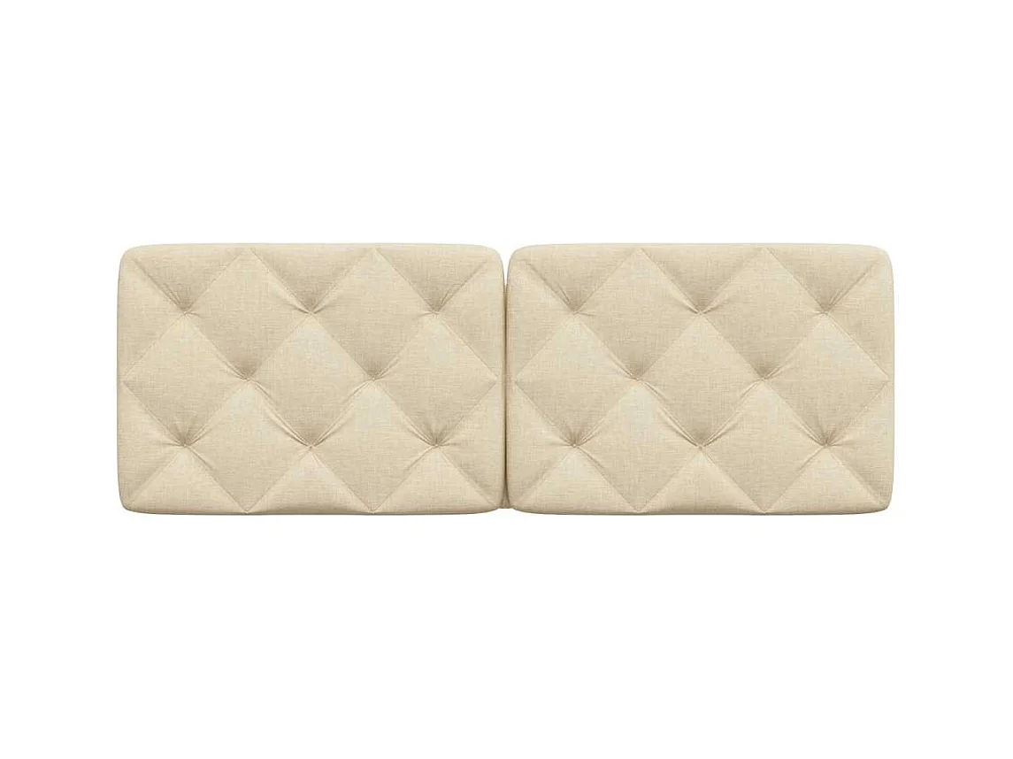 Coussin de tête de lit crème 120 cm tissu