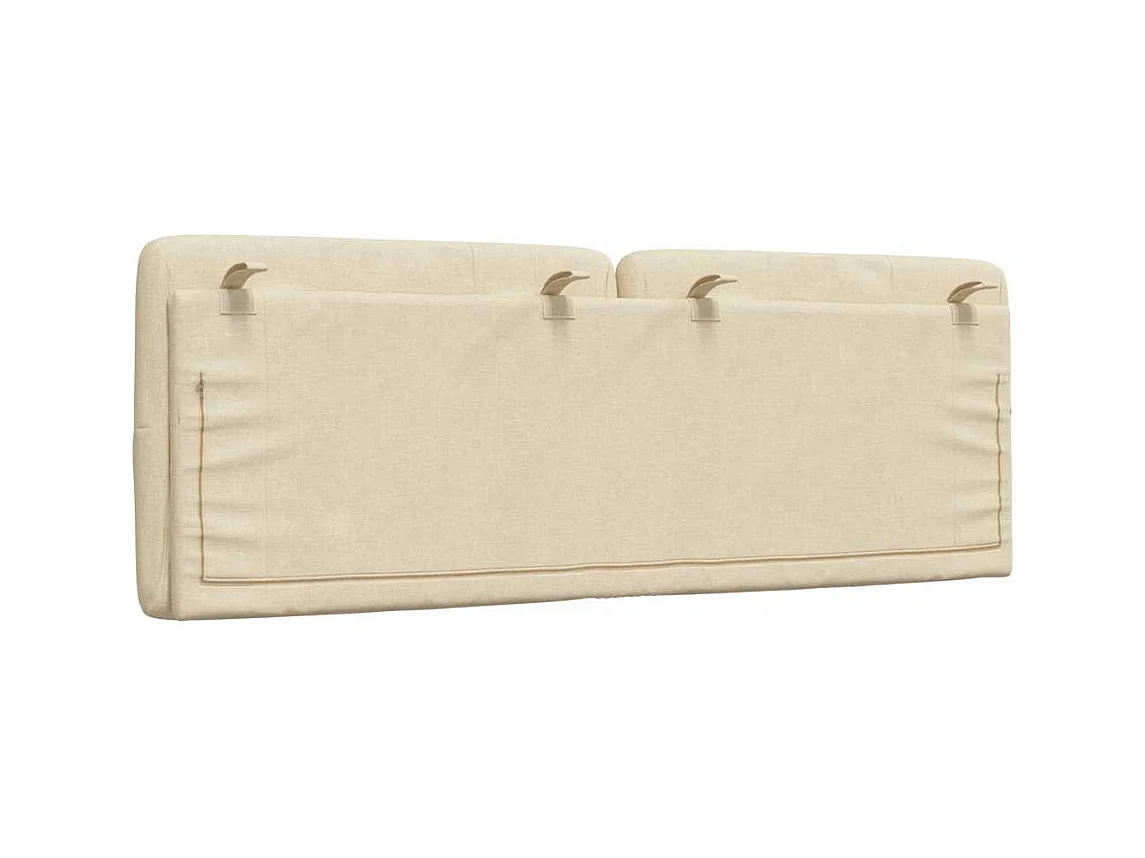 Coussin de tête de lit crème 120 cm tissu