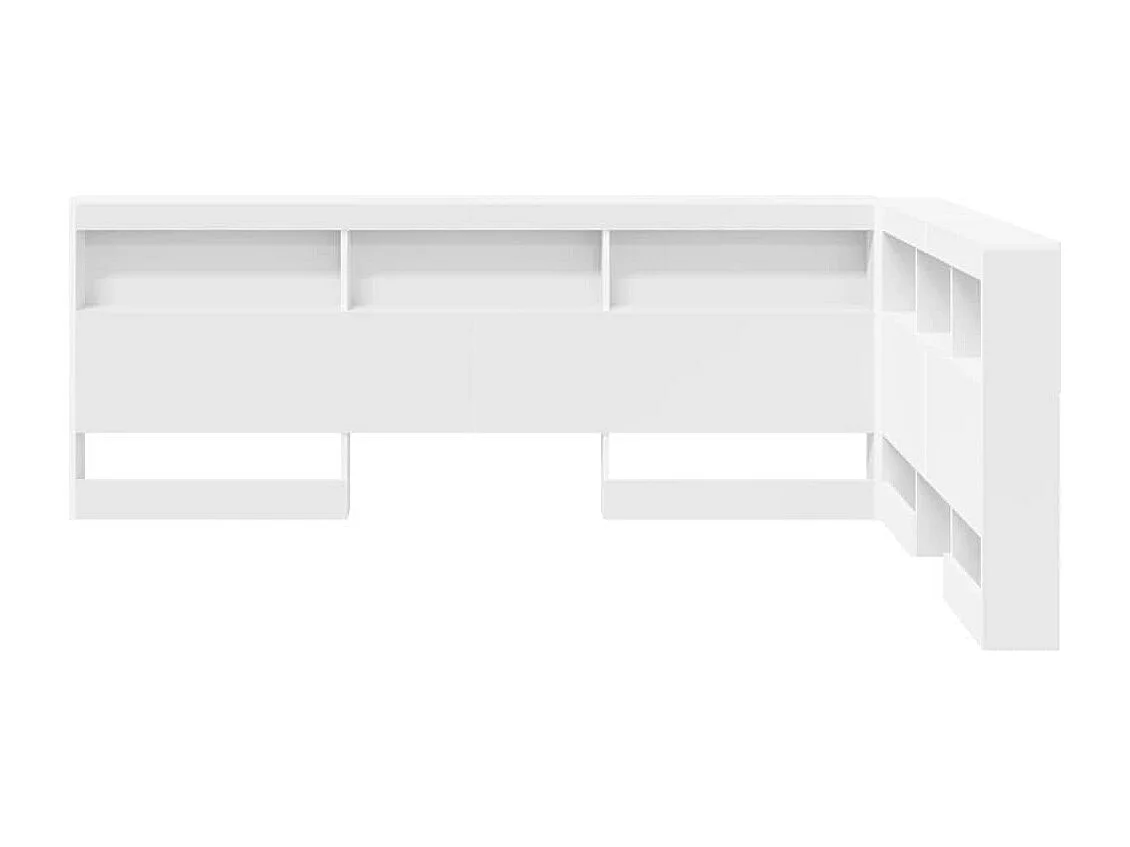 Tête de lit de rangement Blanc 140 cm Bois d'ingénierie