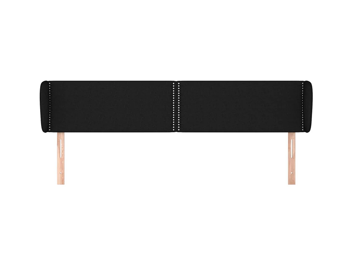 Cabecero con alas Negro 183x23x78/88 cm Tela