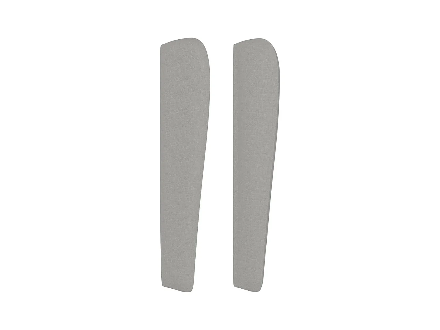 Tête de lit avec oreilles Gris clair 183x23x118/128 cm Tissu