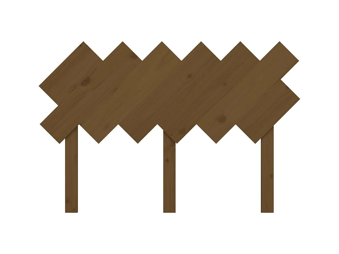 Honigbraunes Kopfteil 122,5 x 3 x 80,5 cm, massives Kiefernholz