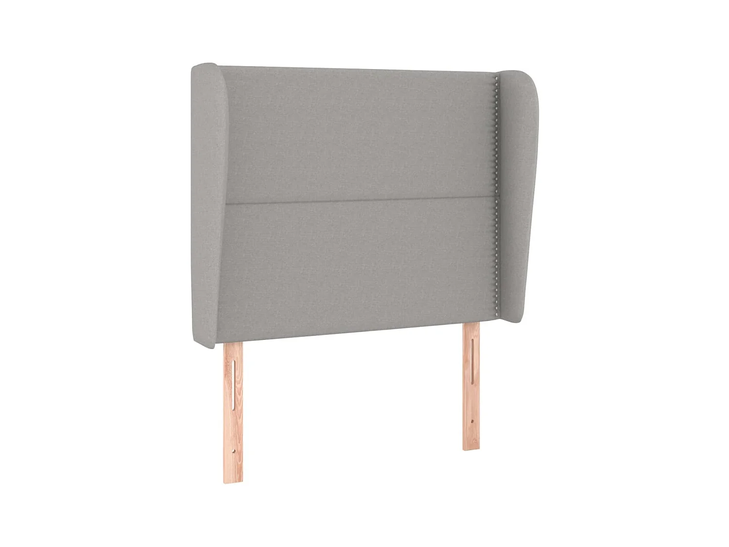 Tête de lit avec oreilles Gris clair 103x23x118/128 cm Tissu