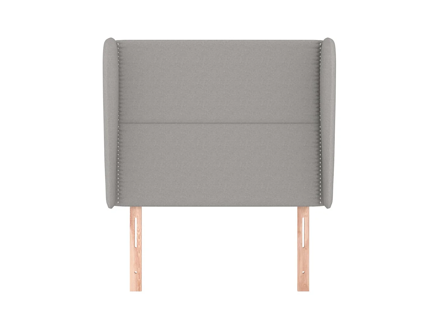 Tête de lit avec oreilles Gris clair 103x23x118/128 cm Tissu