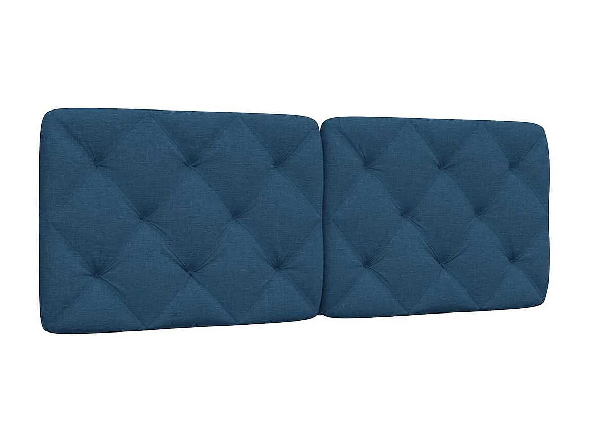 Coussin de tête de lit bleu 140 cm tissu