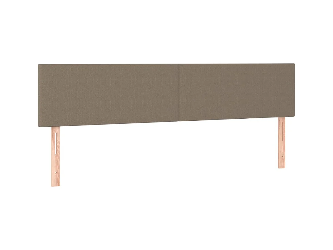 Taupe LED Hoofdbord 200x5x78/88 cm Stof