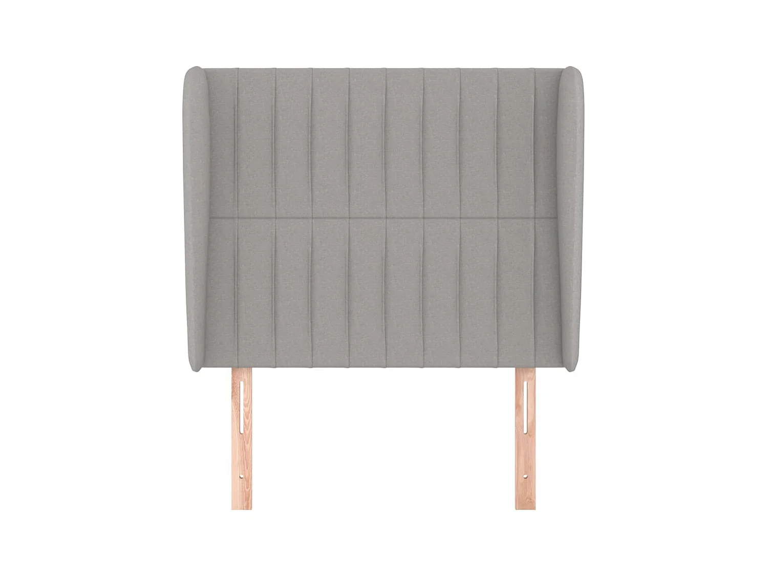 Testiera con ali Grigio chiaro 103x23x118/128 cm Tessuto