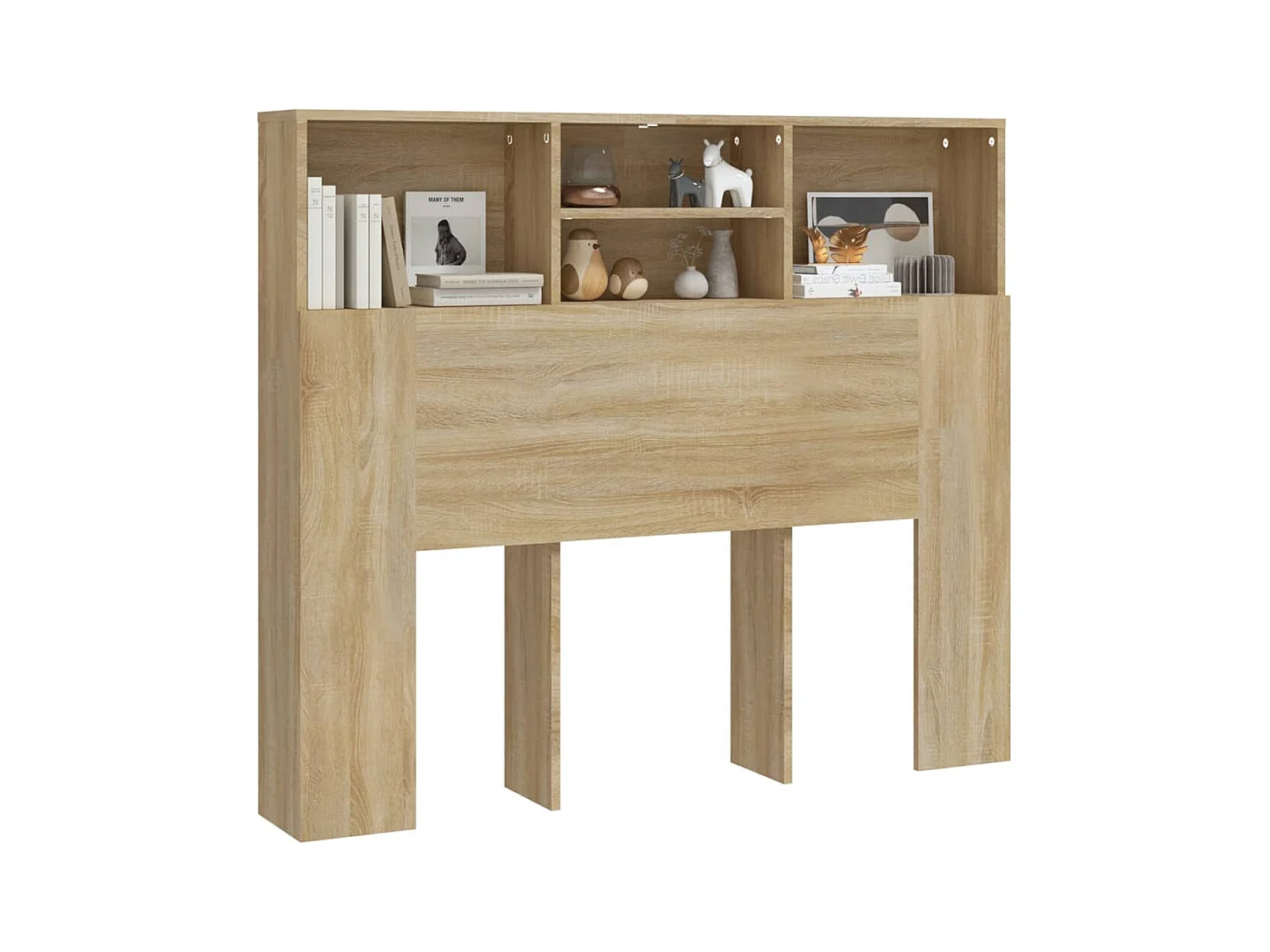 Cabecero mueble roble Sonoma 120x19x103,5 cm