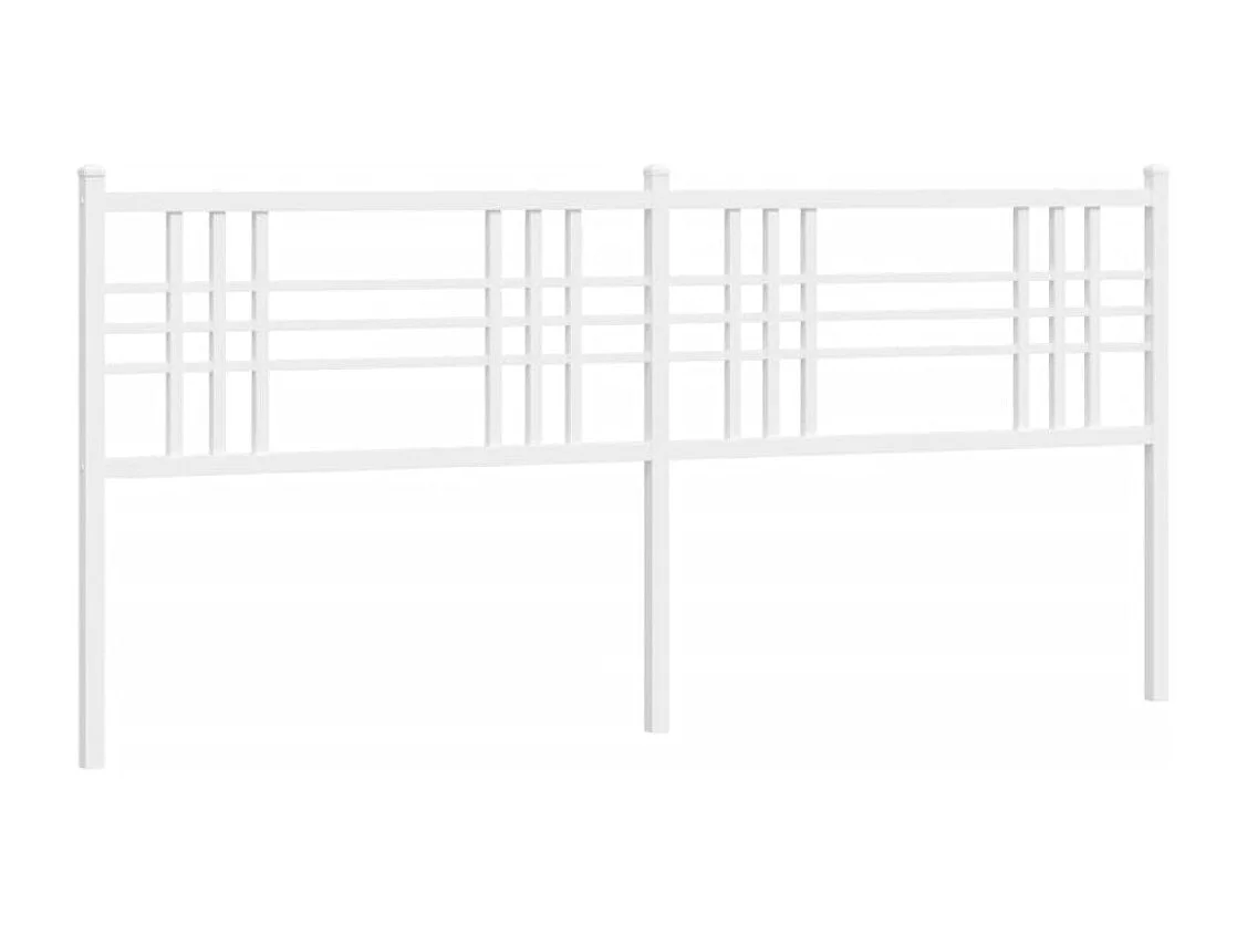 Testiera in metallo bianco 180 cm