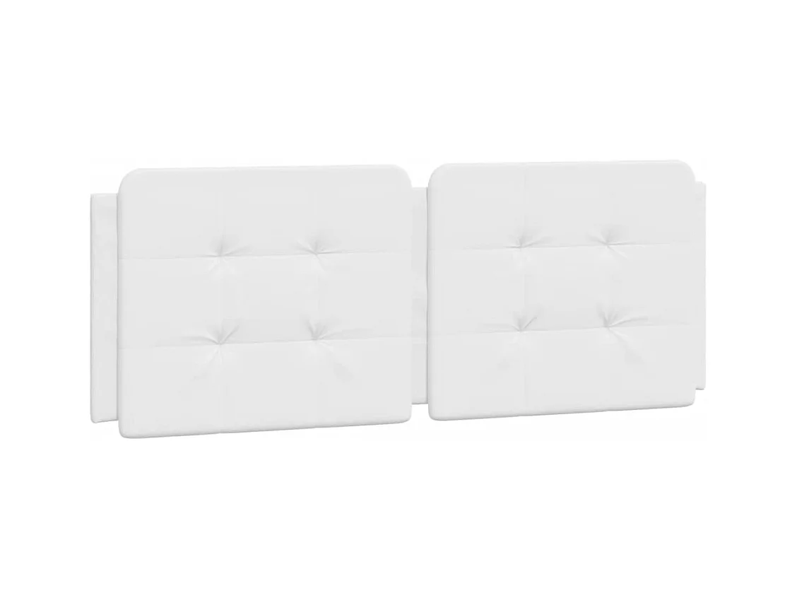 Cojín cabecero blanco 140 cm piel sintética