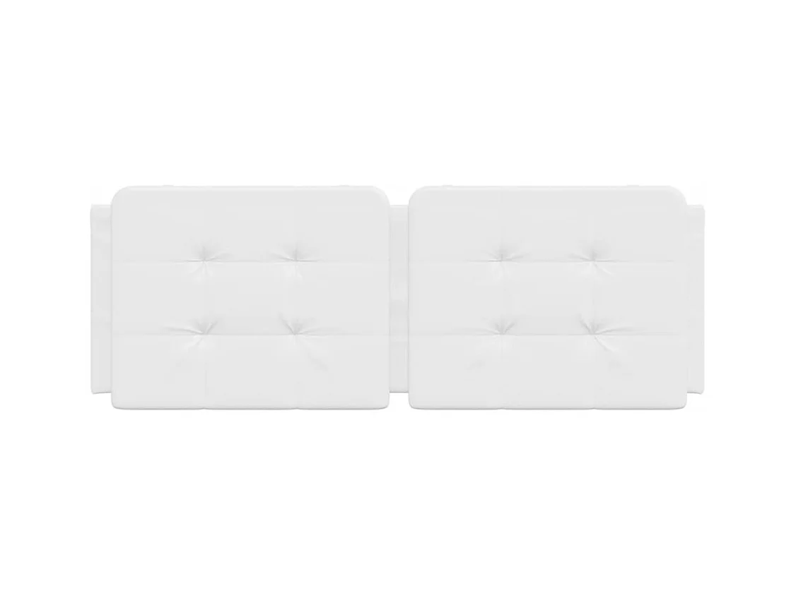 Cojín cabecero blanco 140 cm piel sintética