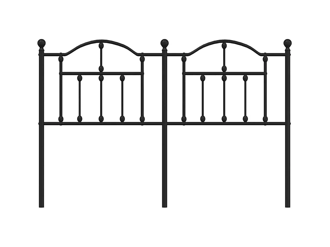 Tête de lit métal noir 135 cm