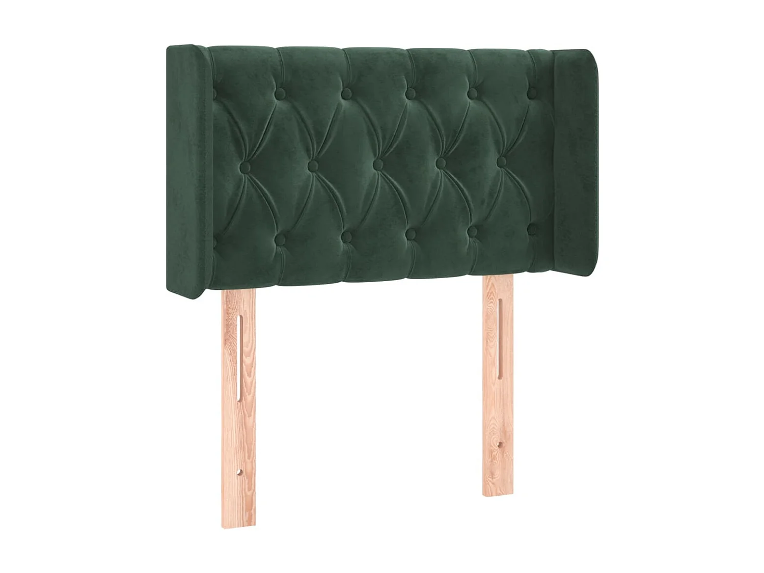 Tête de lit avec oreilles Vert foncé 83x16x78/88 cm Velours
