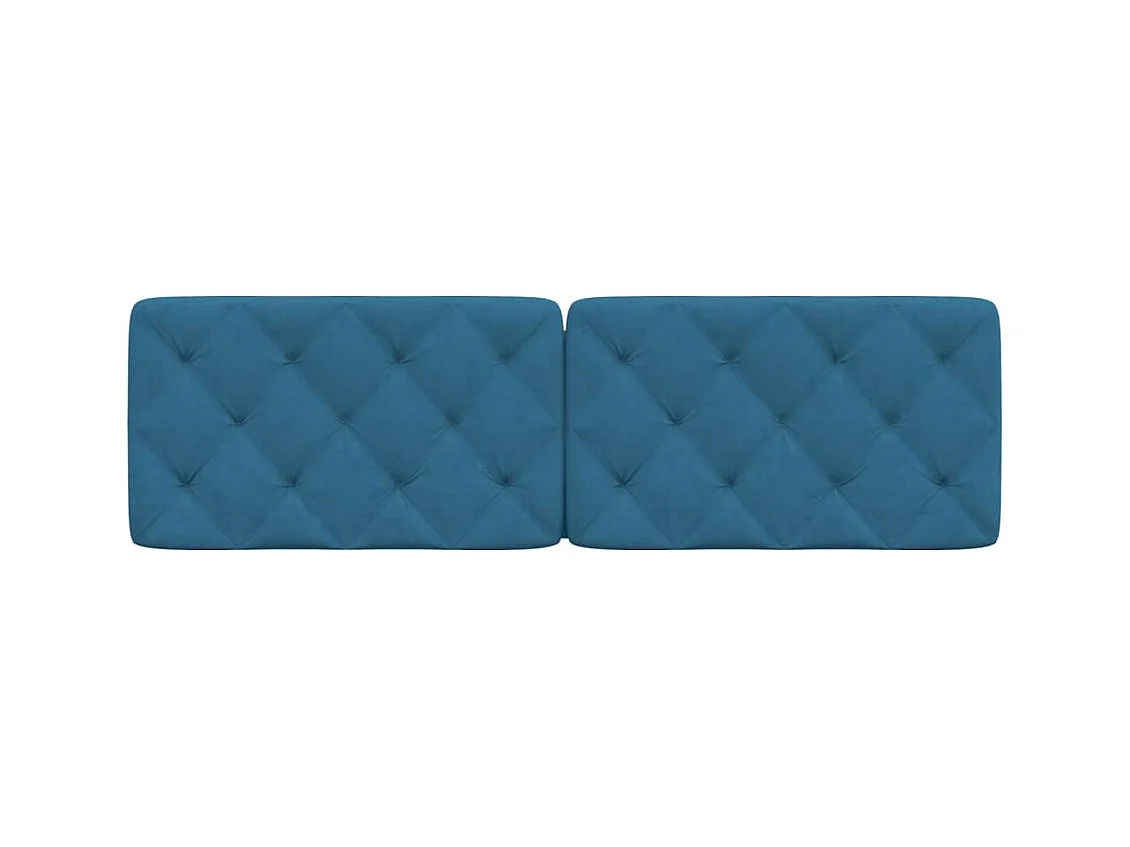 Blauw hoofdbordkussen 160 cm fluweel