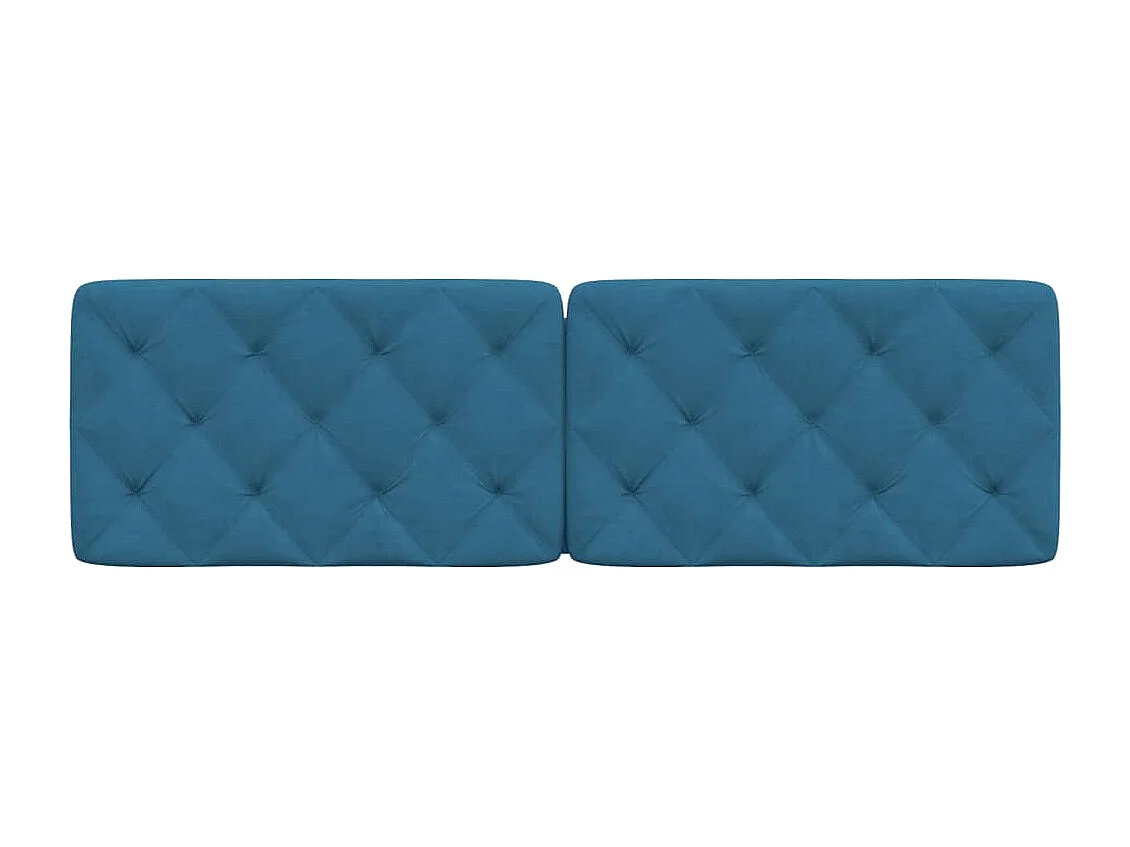 Blauw hoofdbordkussen 160 cm fluweel