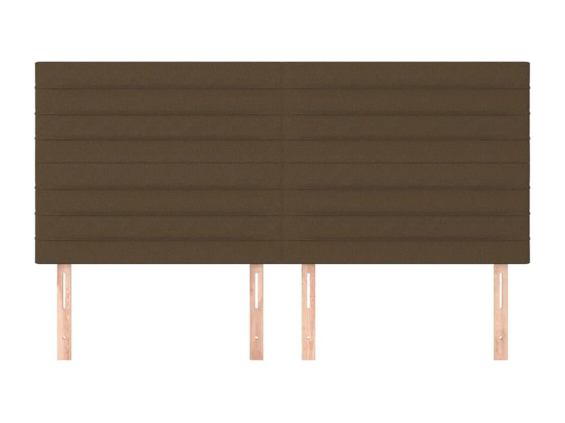 Têtes de lit 4 pcs Marron Foncé 80x5x78/88 cm Tissu