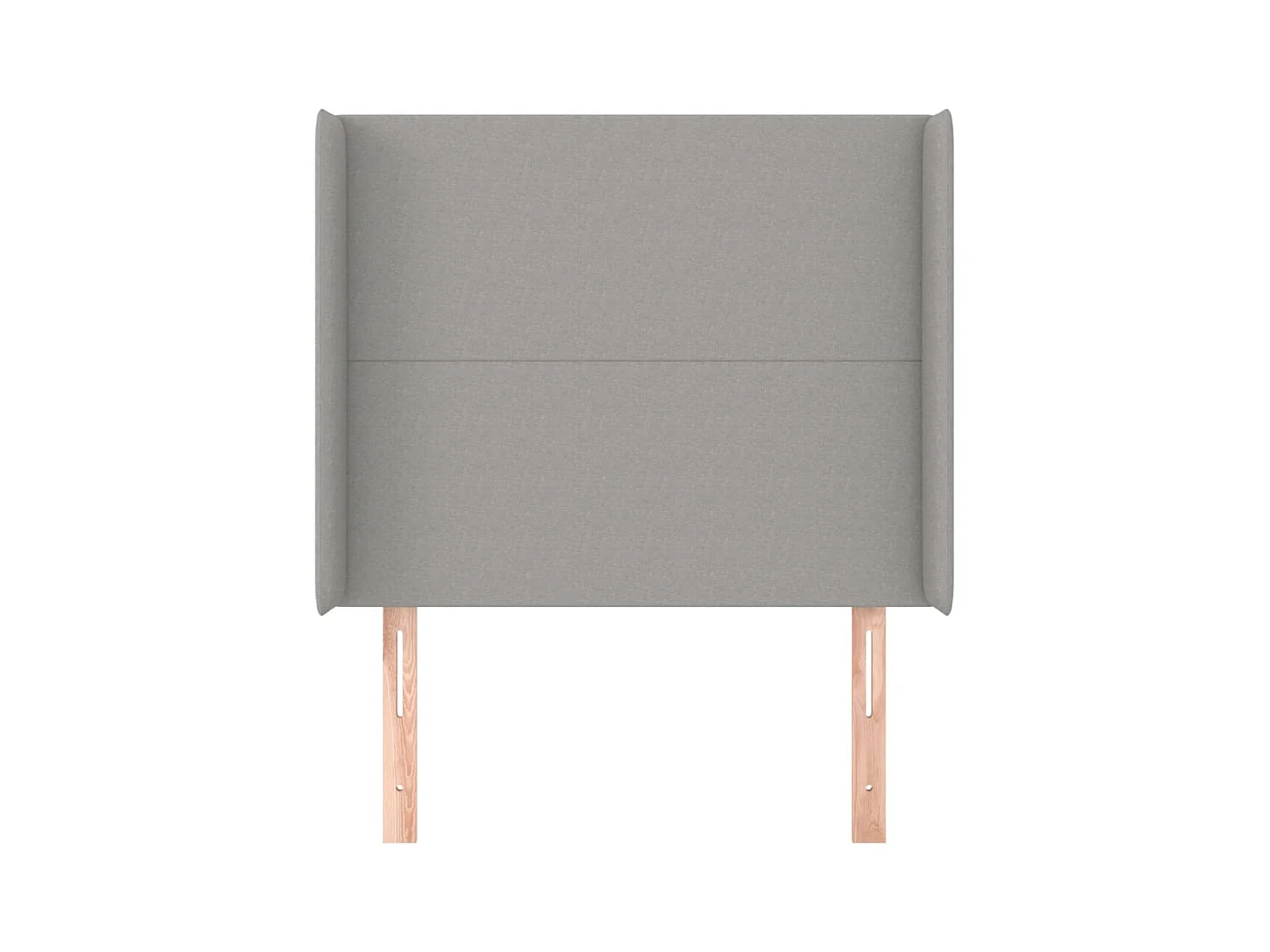 Hoofdbord met vleugels Lichtgrijs 93x16x118/128 cm Stof