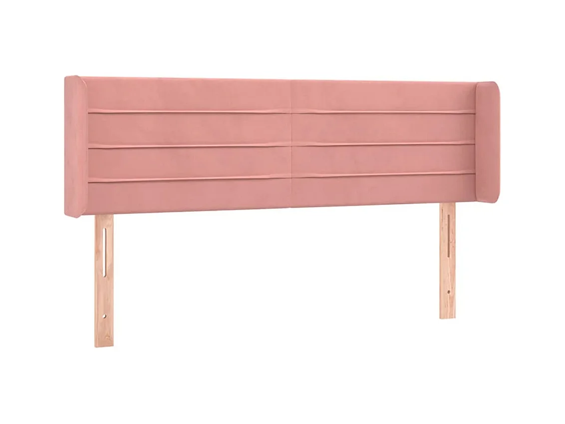 LED Hoofdbord Roze 147x16x78/88 cm Fluweel