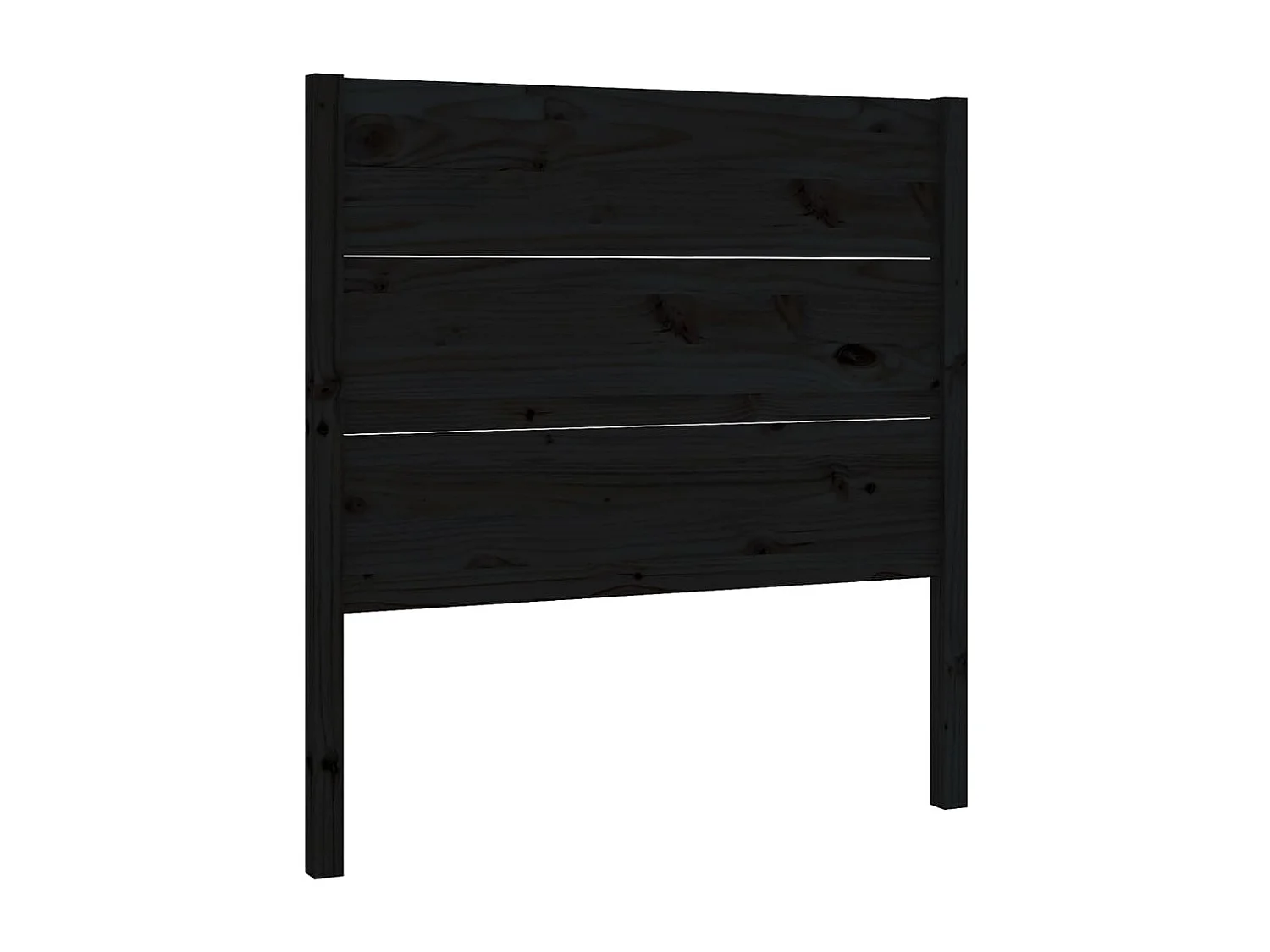 Tête de lit Noir 96x4x100 cm Bois massif de pin
