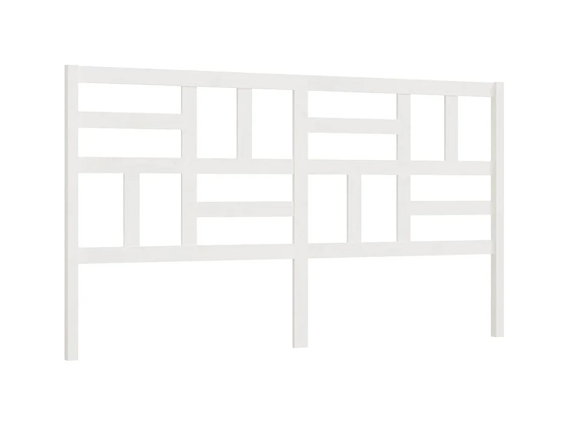 Cabecero blanco 186x4x104 cm Madera maciza de pino