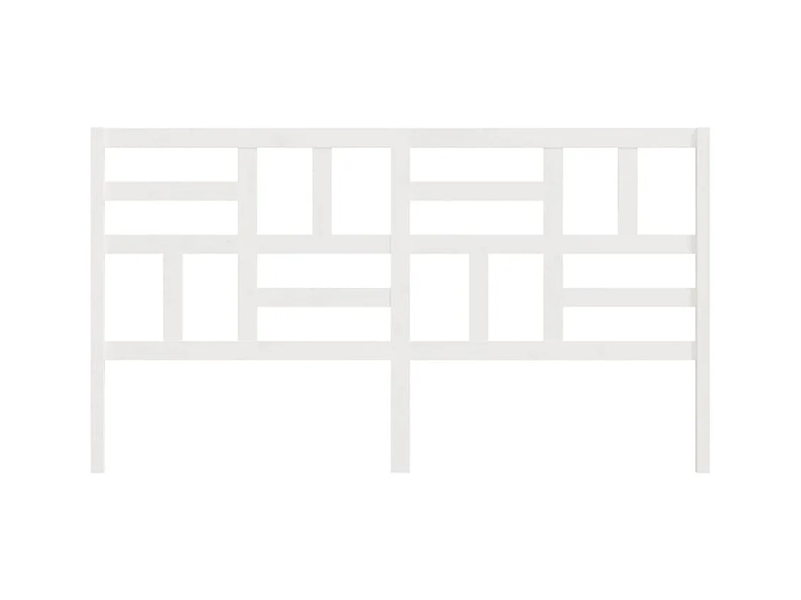 Cabecero blanco 186x4x104 cm Madera maciza de pino