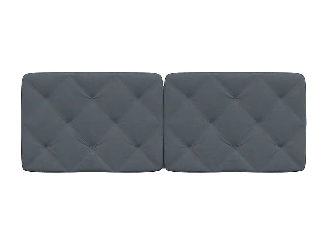 Cojín cabecero gris oscuro terciopelo 140 cm