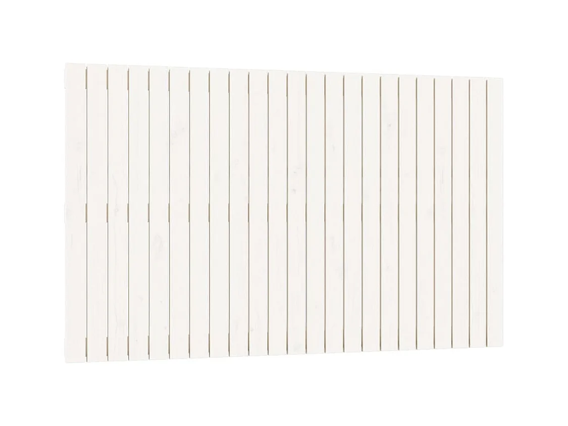 Tête de lit murale Blanc 147x3x90 cm Bois massif de pin