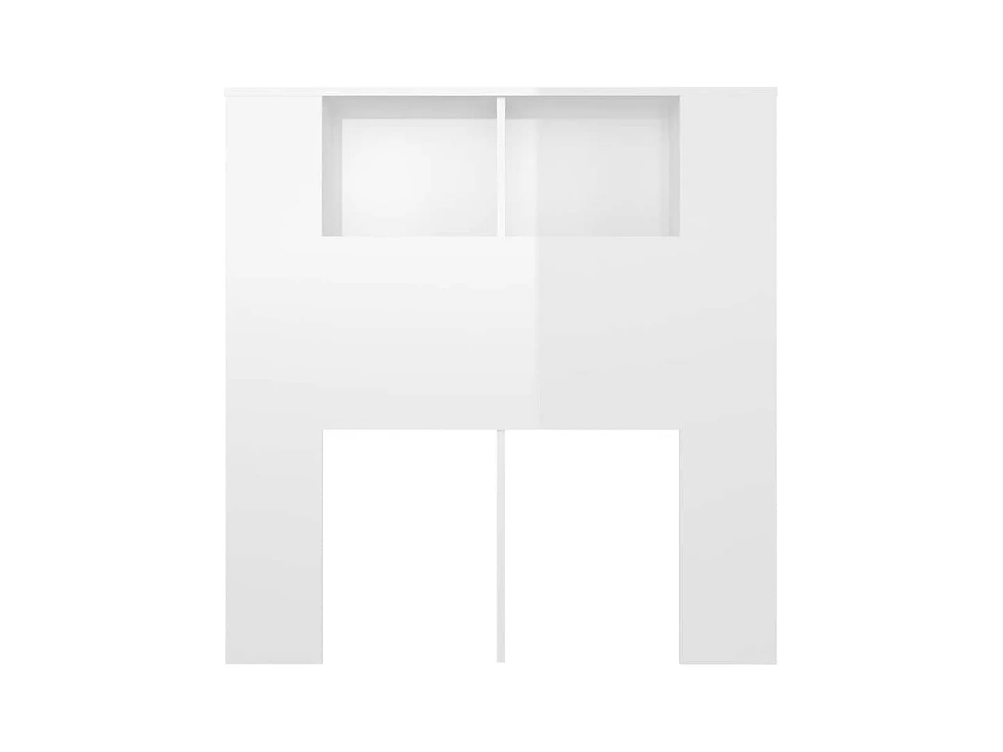 Hoofdbordkast Glanzend wit 100x18,5x102,5 cm