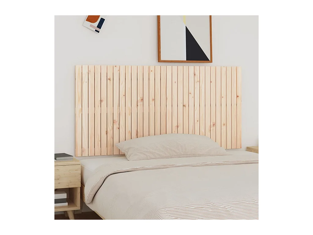 Wandmontiertes Kopfteil 185x3x90 cm Massivholz Kiefer