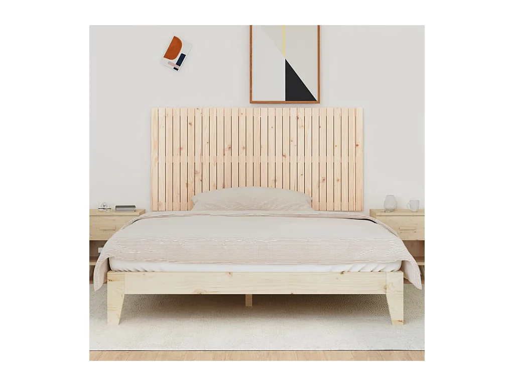 Wandmontiertes Kopfteil 185x3x90 cm Massivholz Kiefer