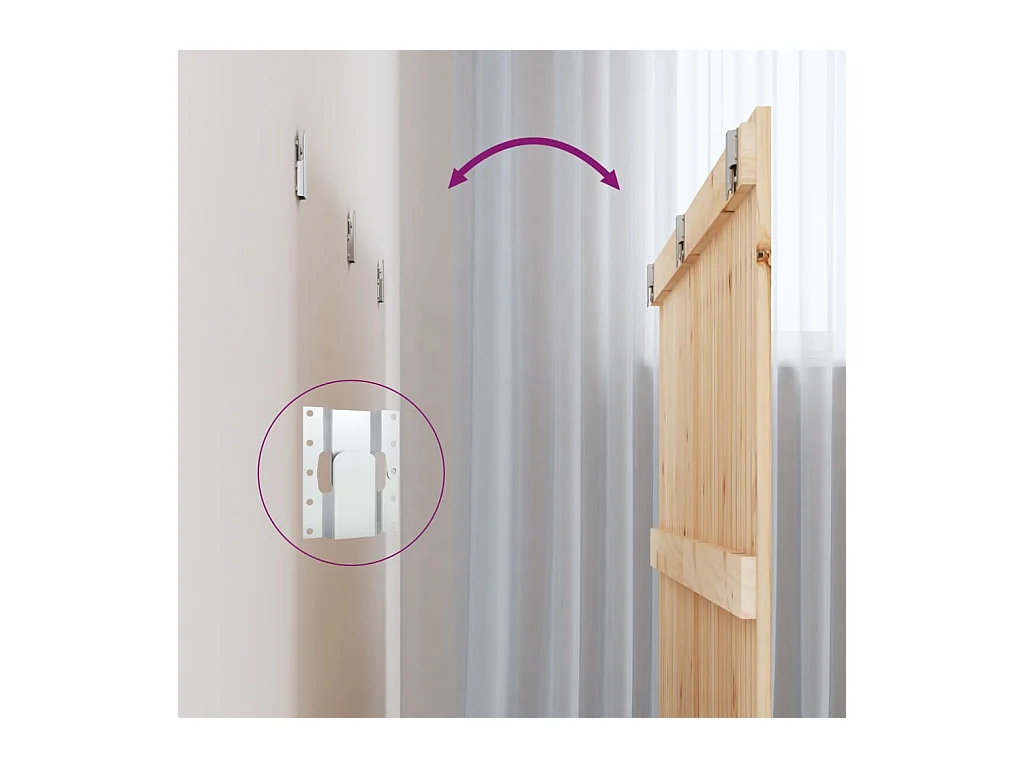 Wandmontiertes Kopfteil 185x3x90 cm Massivholz Kiefer