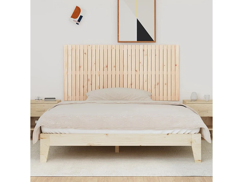 Tête de lit murale 185x3x90 cm Bois massif de pin