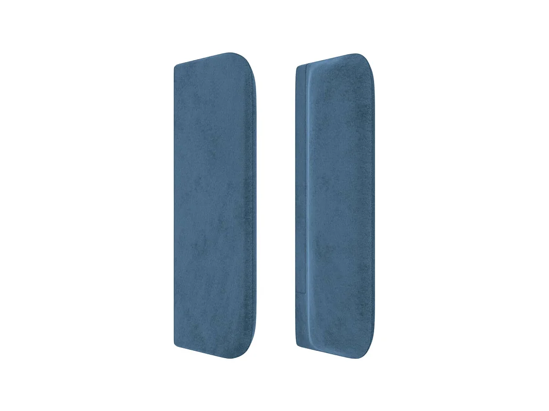 Hoofdbord met vleugels Donkerblauw 183x16x78/88 cm Fluweel