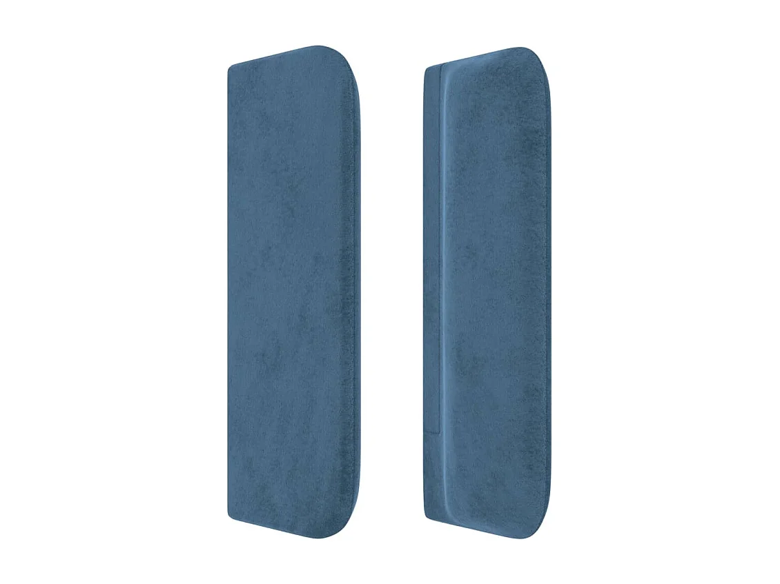 Tête de lit avec oreilles Bleu foncé 183x16x78/88 cm Velours