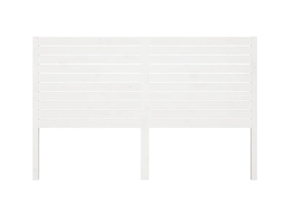 Cabecero blanco 206x4x100 cm Madera maciza de pino