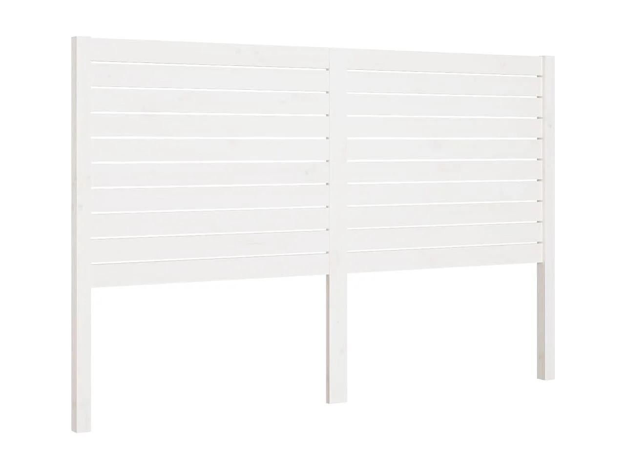 Wit hoofdeinde 206x4x100 cm Massief grenenhout