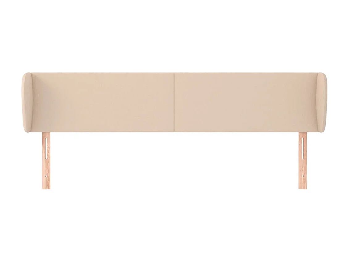 Testiera con ali Cappuccino 163x23x78/88 cm Ecopelle