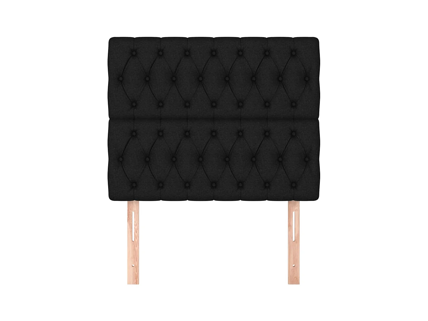 Hoofdborden 2 stuks Zwart 90x7x78/88 cm Stof