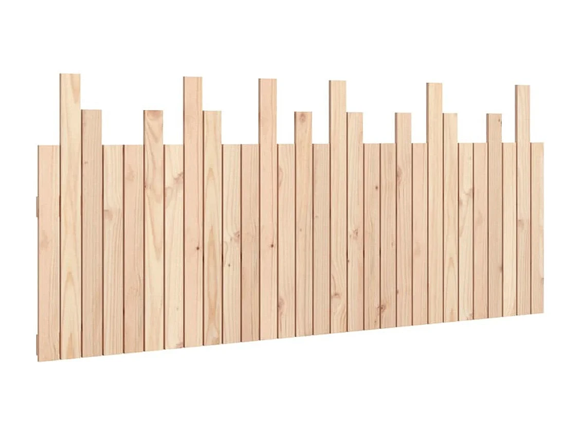 Testiera a muro 185x3x80 cm Legno massello di pino