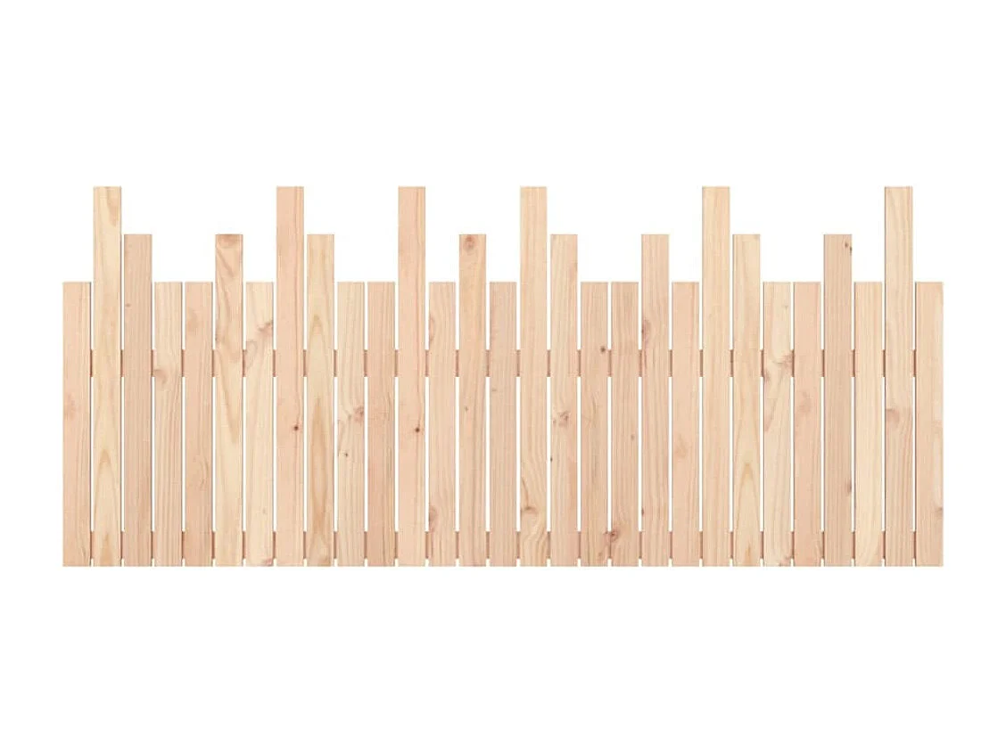 Testiera a muro 185x3x80 cm Legno massello di pino