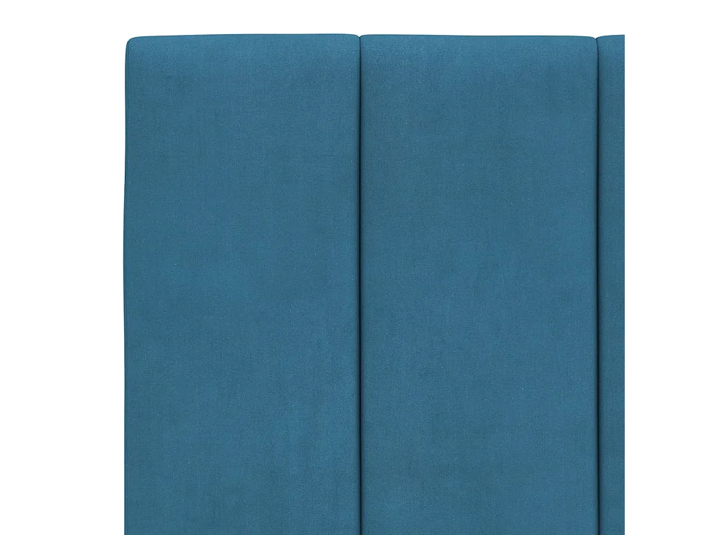 Coussin de tête de lit bleu 100 cm velours