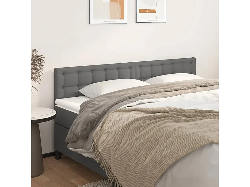 Hoofdborden 2 stuks Grijs 90x5x78/88 cm Kunstleer