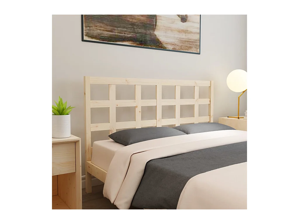 Hoofdbord 165,5x4x100 cm Massief grenenhout